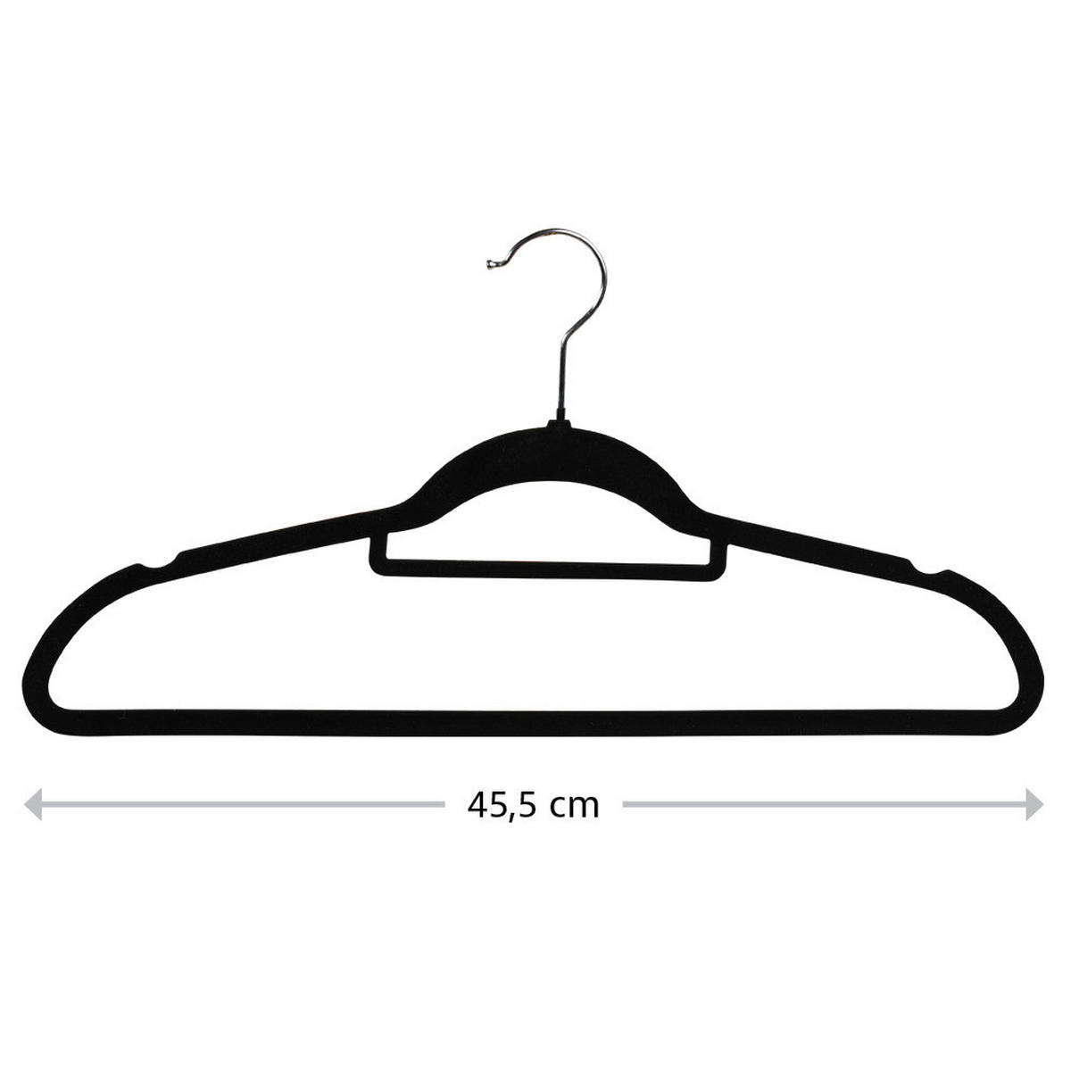 KLEIDERBÜGEL Kunststoff  - Schwarz, Basics, Kunststoff (45.5/3.6/23cm) - Kesper