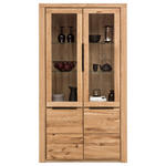 VITRINE  in teilmassiv Eichefarben  - Eichefarben/Schwarz, Natur, Glas/Holz (108/199/40cm) - Carryhome