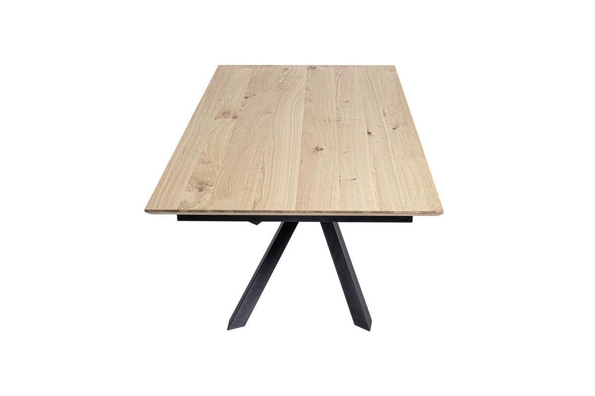 ESSTISCH in Holz, Metall, Holzwerkstoff 190-290/100/76 cm  - Eichefarben/Schwarz, MODERN, Holz/Holzwerkstoff (190-290/100/76cm) - Valnatura