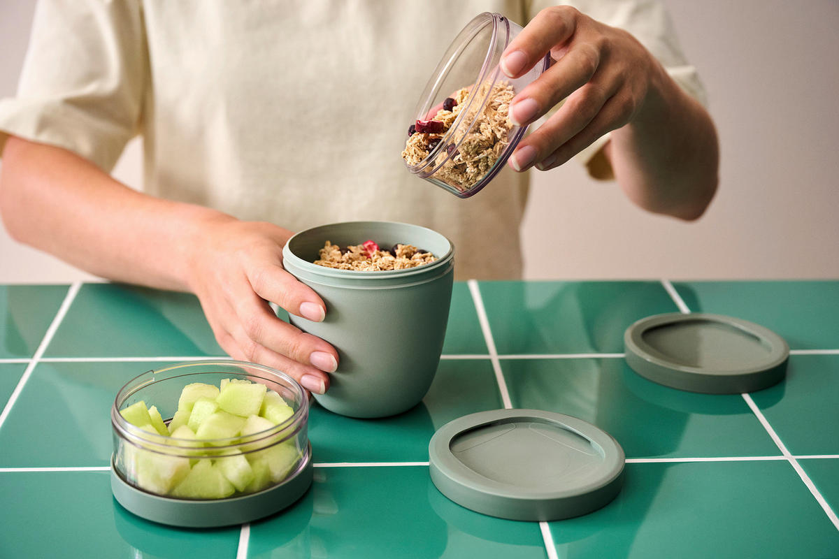 LUNCHBOX - Klar/Pastellblau, KONVENTIONELL, Kunststoff (20/10,7/10,7cm) - Mepal