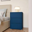 NACHTSCHRANK 50/69/42 cm  - Silberfarben/Dunkelblau, Trend, Holzwerkstoff/Kunststoff (50/69/42cm) - Carryhome