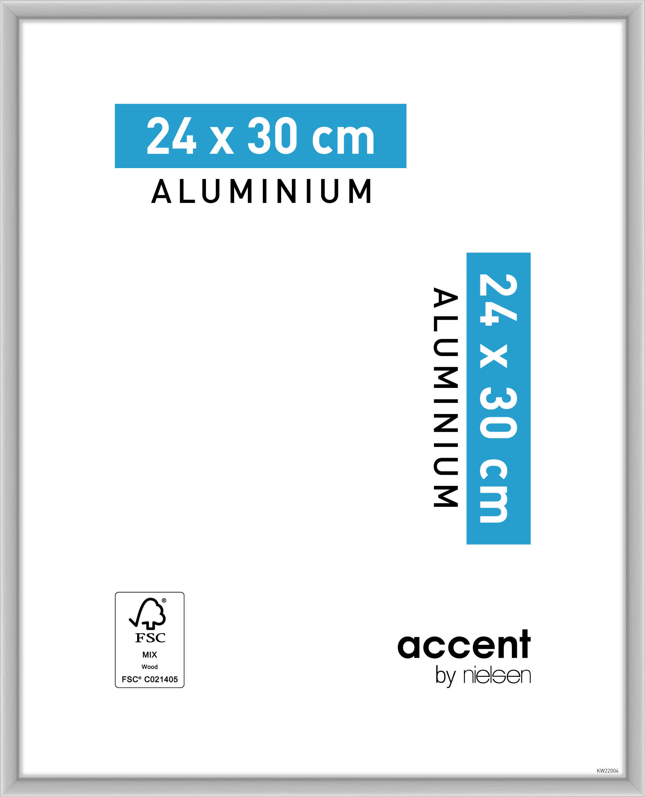 BILDERRAHMEN 24/30 cm  - Silberfarben, Basics, Metall (24/30cm) - Nielsen
