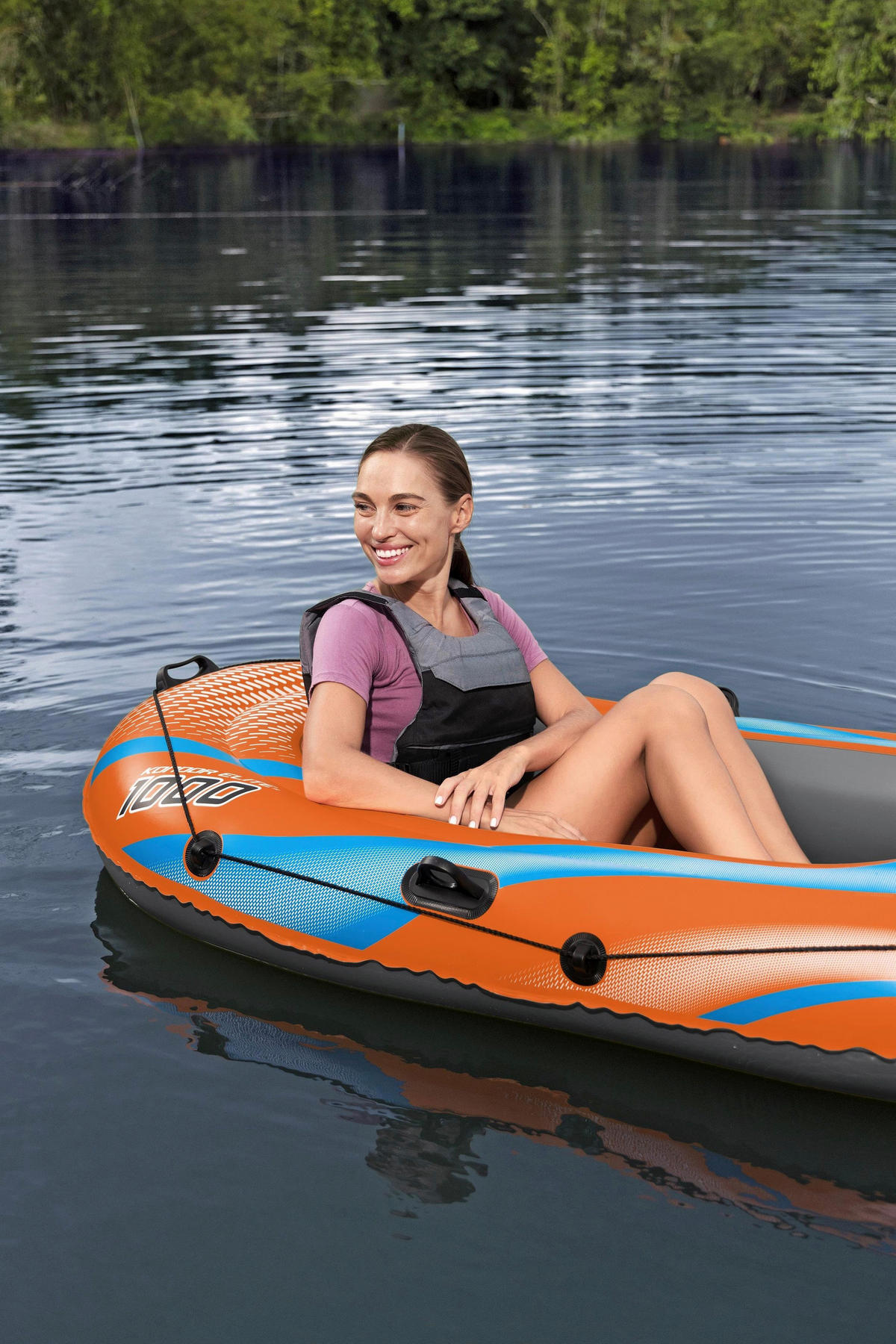 KAJAK  - Blau/Orange, KONVENTIONELL, Kunststoff (162/96/27cm) - Bestway