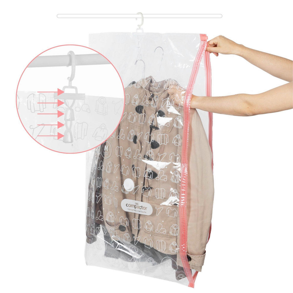 TAŠKA NA USCHOVÁNÍ - průhledné, Lifestyle, plast (70/145cm)