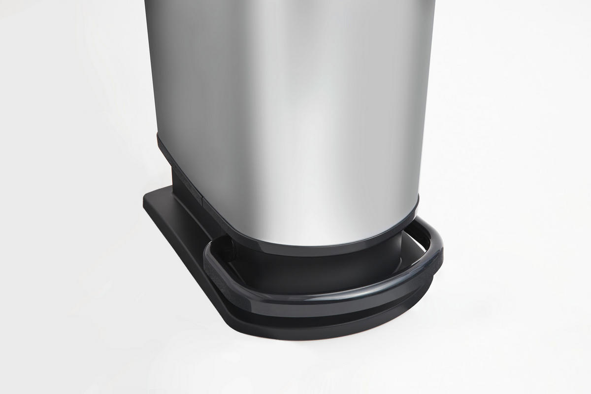 ABFALLEIMER Kunststoff   - Silberfarben, Basics, Kunststoff (44/29/67cm) - Rotho