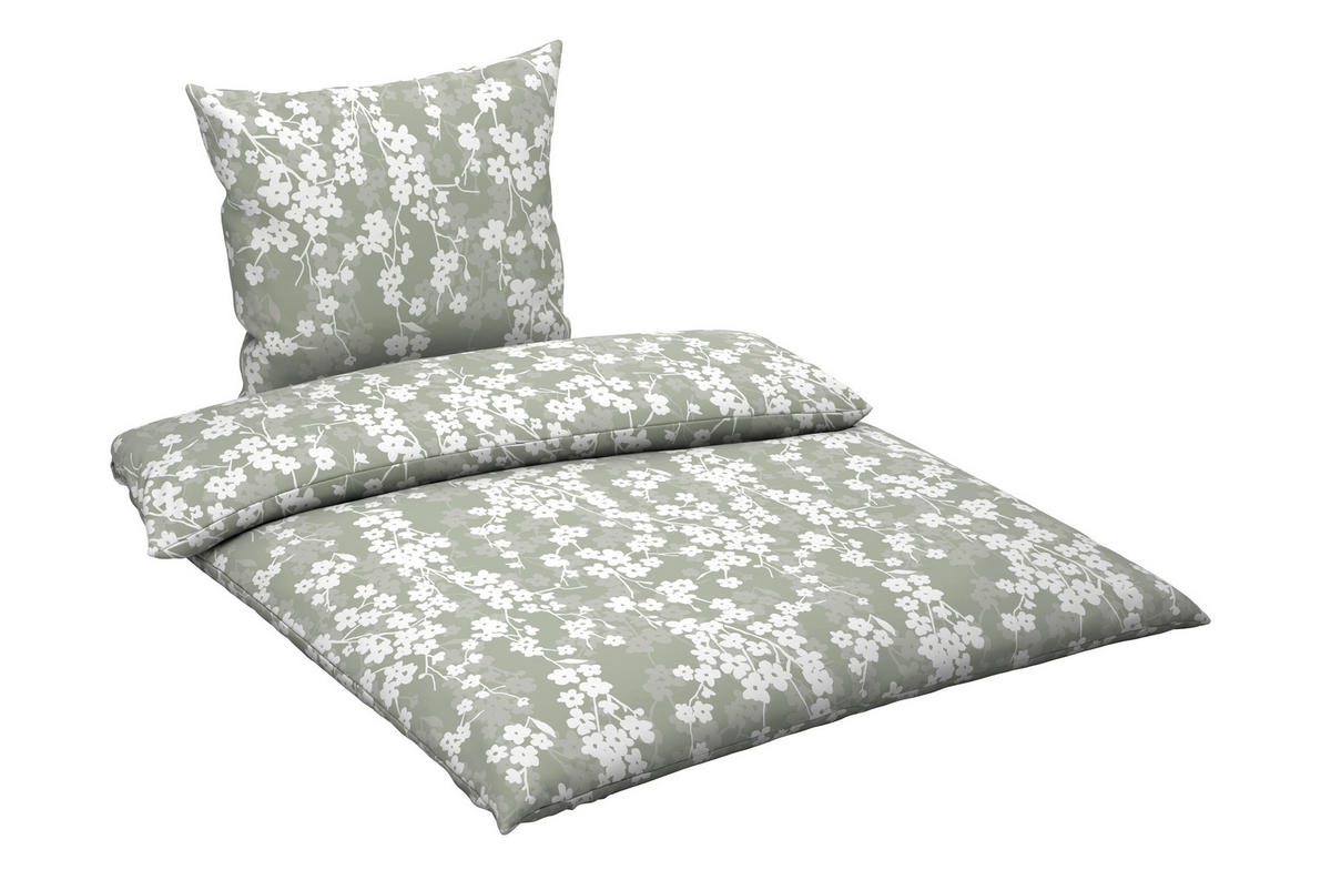BETTWÄSCHE Musselin 155/220 cm  - Salbeigrün, Textil (155/220cm) - Esposa