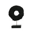 SKULPTUR - Schwarz, LIFESTYLE, Holz/Metall (30/39/10cm) - Ambia Home