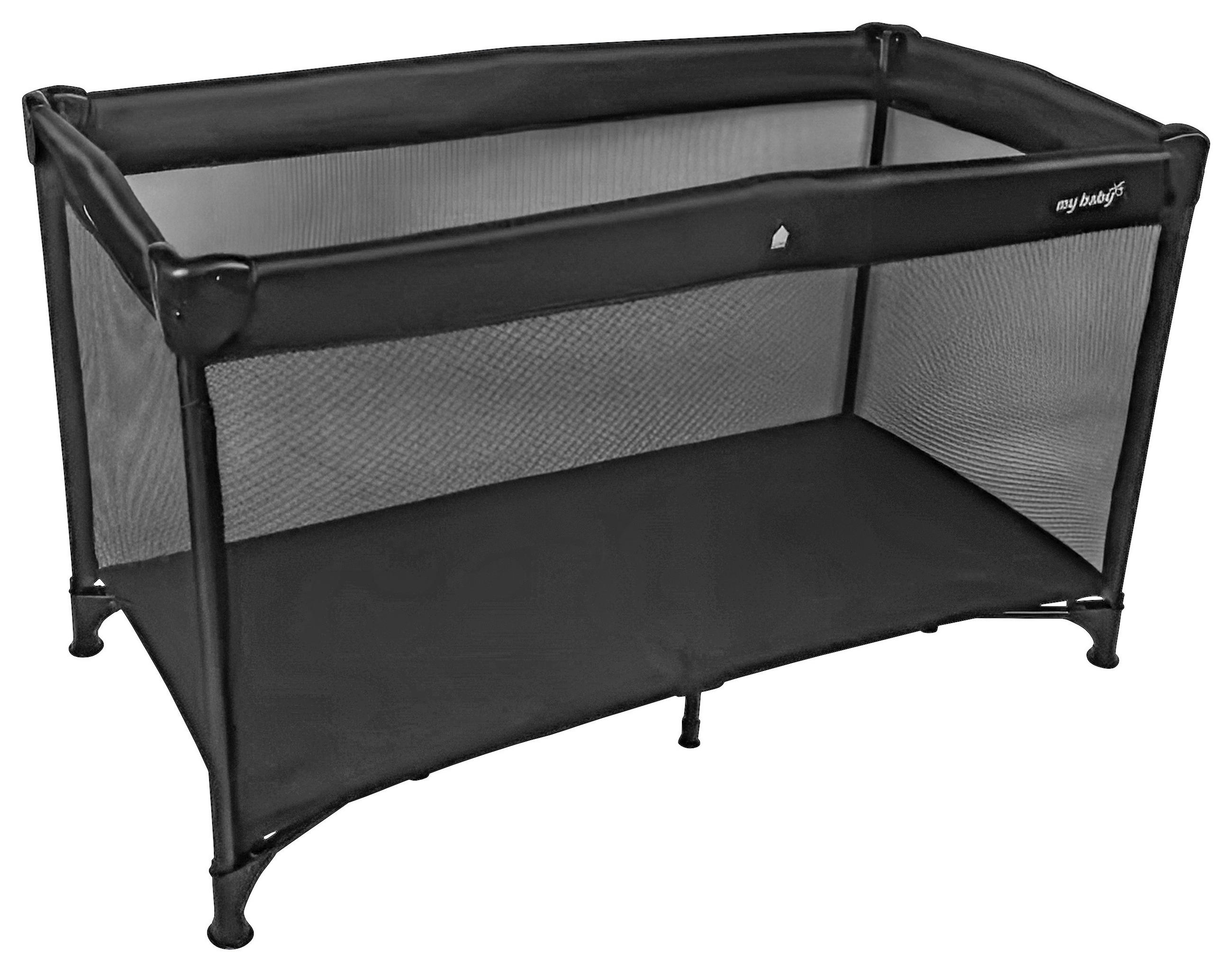 PRENOSNA POSTELJICA 120/60/74 cm črna  - črna, Basics, kovina/umetna masa (120/60/74cm) - My Baby Lou