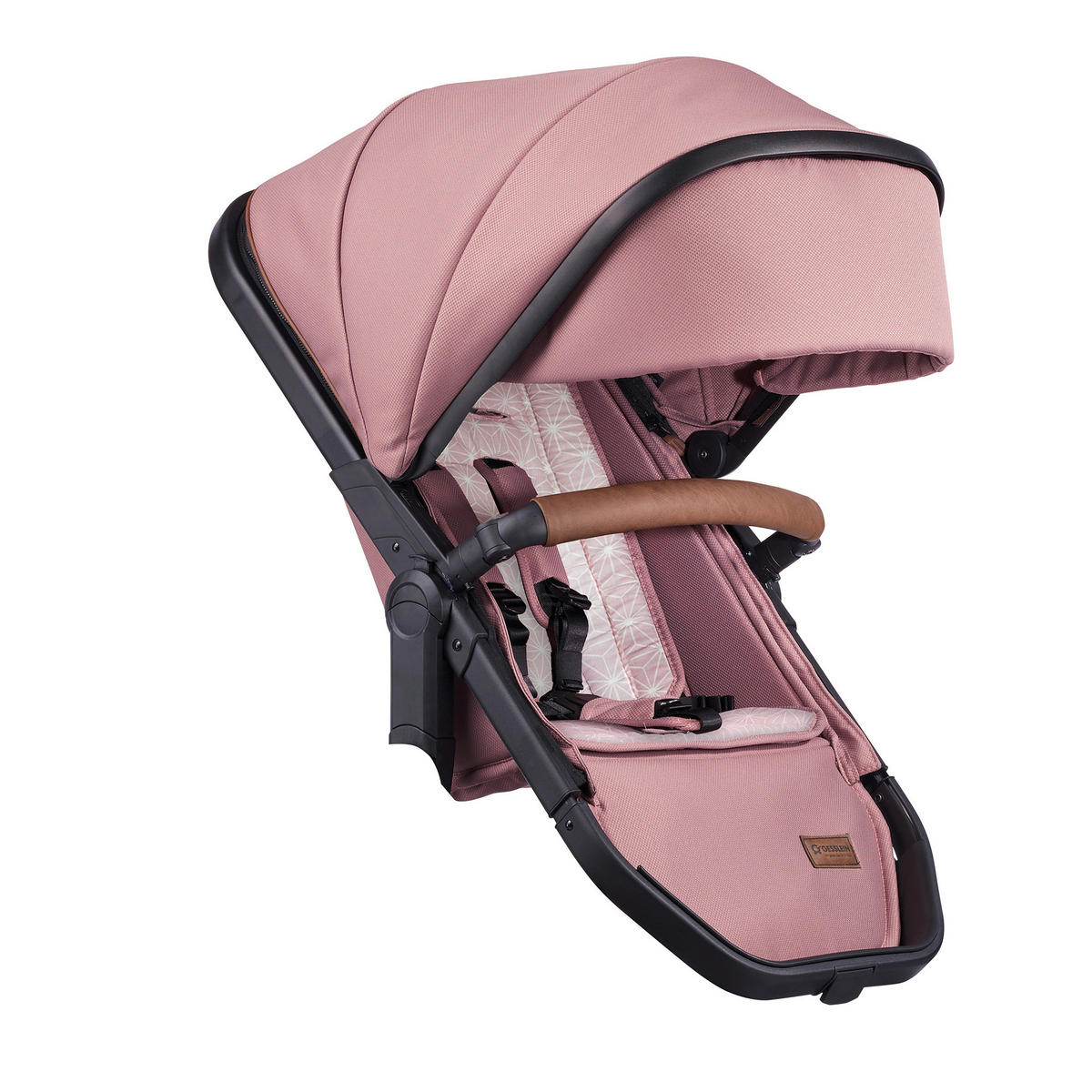 KINDERWAGENSET FX4 Life  - Schwarz/Altrosa, Basics, Textil/Metall (57/129/100cm) - Gesslein
