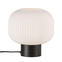 TISCHLEUCHTE MILFORD 20/20 cm   - Schwarz/Weiß, Design, Glas/Metall (20/20cm) - Nordlux