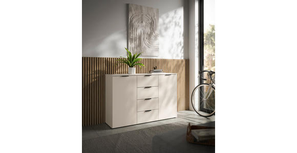 SIDEBOARD in 135/90/40 cm - Kaschmir/Schwarz, Basics, Holzwerkstoff/Kunststoff (135/90/40cm) - Carryhome