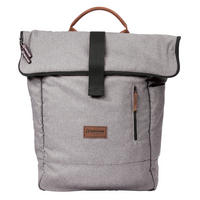 WICKELRUCKSACK N° 6 Hellgrau Meliert/Tabak  - Hellgrau/Braun, Basics, Textil (31/45/12cm) - Gesslein