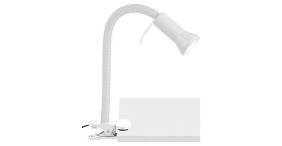 KLEMMLEUCHTE - Weiß, LIFESTYLE, Kunststoff/Metall (6,2/52cm) - Boxxx