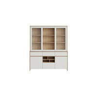 BUFFET 164/195/39 cm  in Weiß  - Eichefarben/Weiß, Design, Holzwerkstoff (164/195/39cm) - MID.YOU