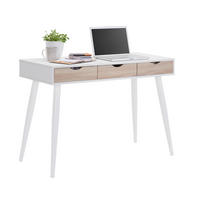 SCHREIBTISCH 110/50/77,1 cm Weiß, Eichefarben  - Eichefarben/Weiß, Design, Holzwerkstoff/Metall (110/50/77,1cm) - Carryhome