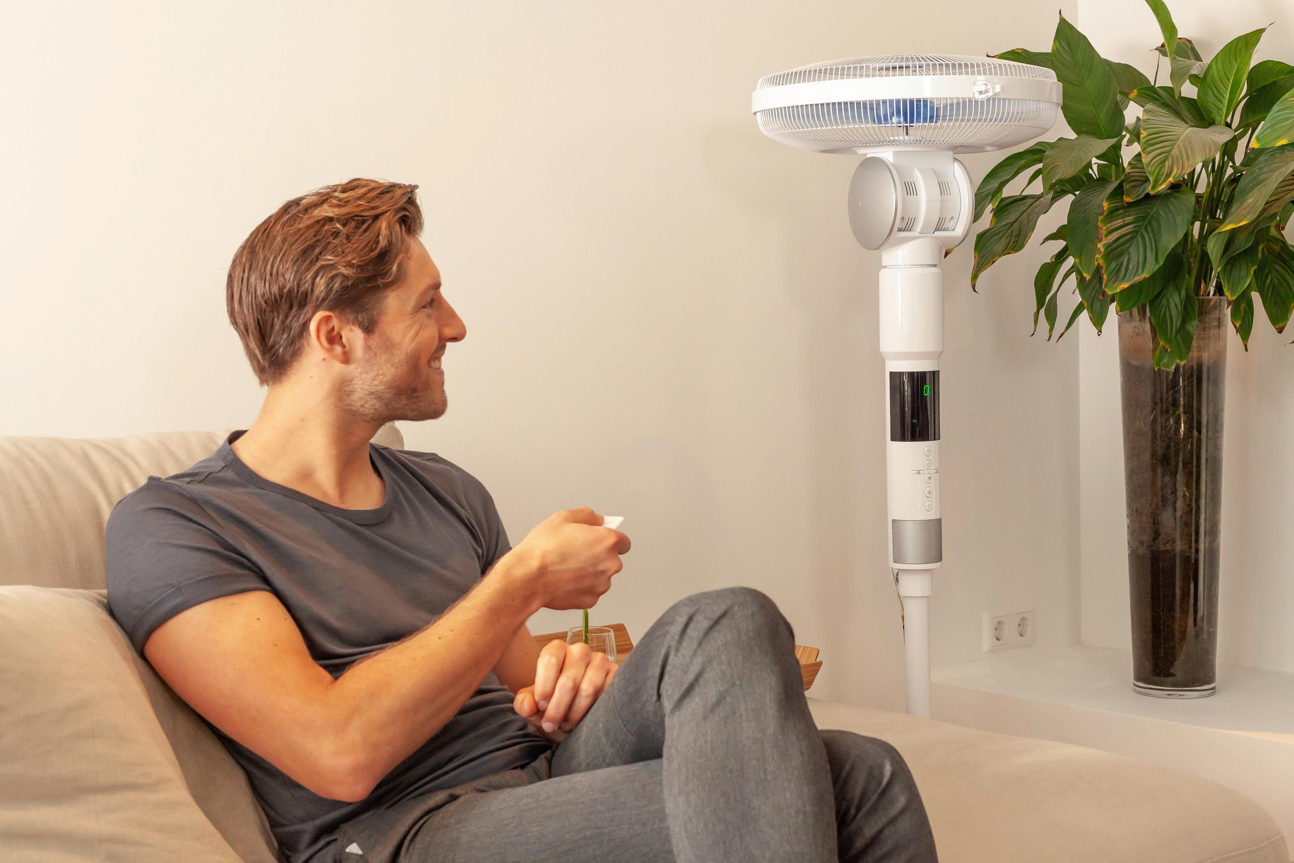 STANDVENTILATOR - Weiss, Basics, Kunststoff (140/46/40cm)