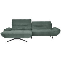 ECKSOFA  in Chenille Blaugrau  170-195/280 cm  - Blaugrau/Schwarz, Design, Textil/Metall (170-195/280cm) - Dieter Knoll