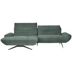 ECKSOFA  in Chenille Blaugrau  170-195/280 cm  - Blaugrau/Schwarz, Design, Textil/Metall (170-195/280cm) - Dieter Knoll
