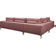ECKSOFA  in Leinwand Beere  271/318 cm  - Beere/Schwarz, Design, Textil/Metall (271/318cm) - Belluti