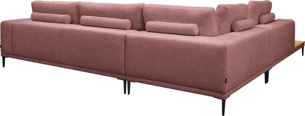 ECKSOFA  in Leinwand Beere  271/318 cm  - Beere/Schwarz, Design, Textil/Metall (271/318cm) - Belluti