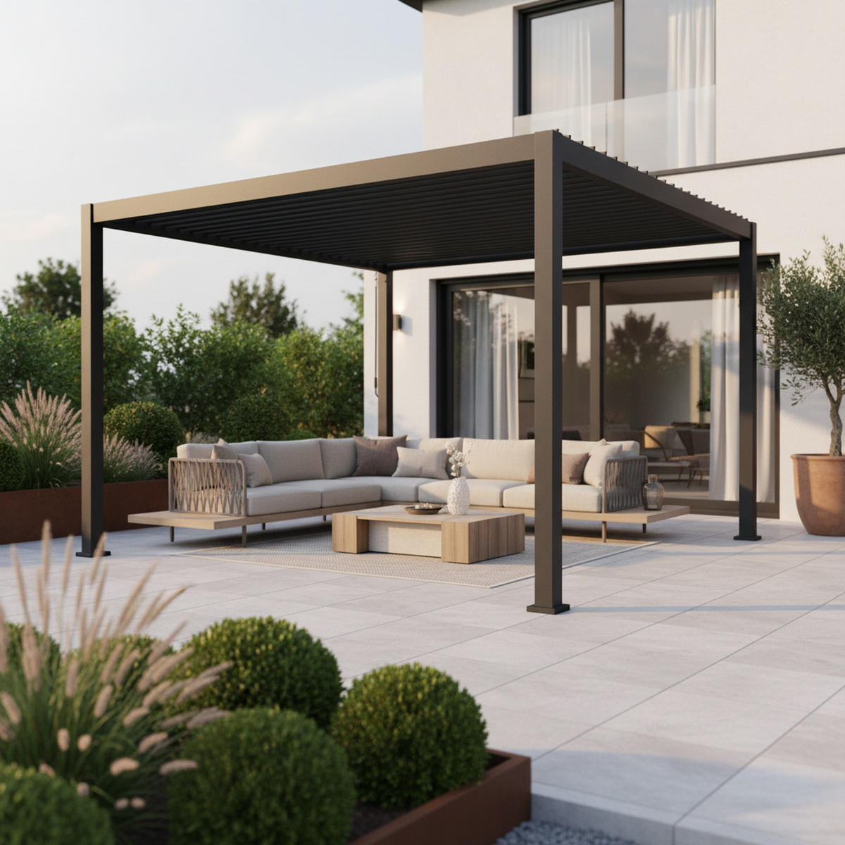 PERGOLA 360/240/300 cm   - Anthrazit, Basics, Metall (360/240/300cm) - Gardenson