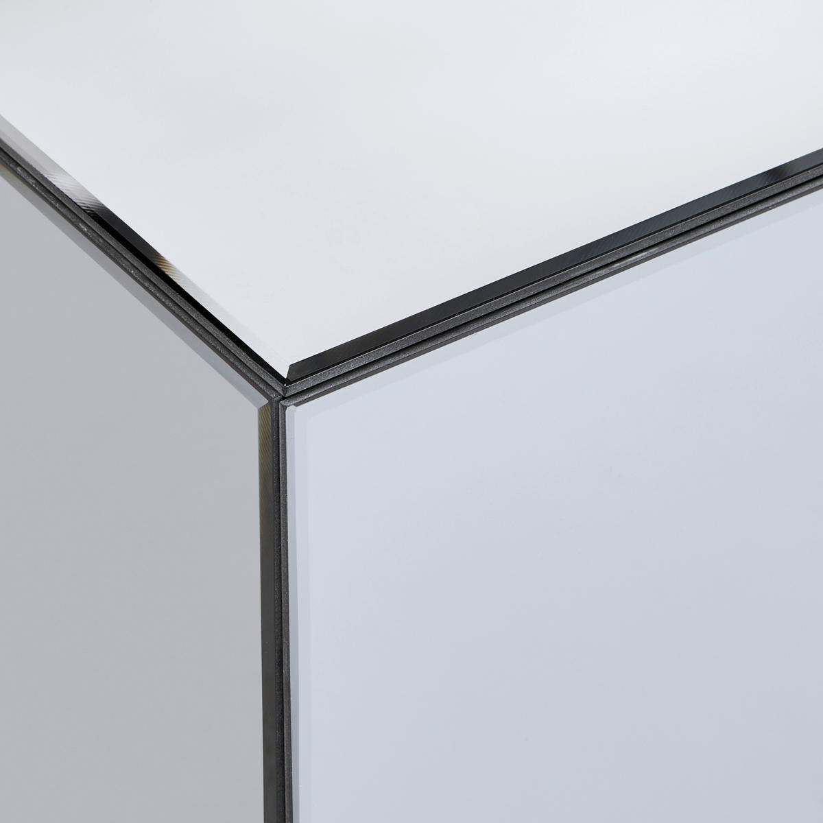 SET DE TABLES BASSES in Glas, Holzwerkstoff 40/50/40/50/40/47 cm  - gris, Design, verre/matériau de bois (40/50/40/50/40/47cm) - MID.YOU