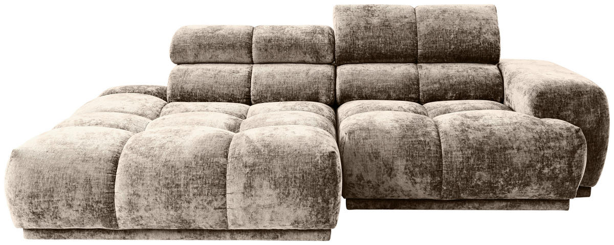 ECKSOFA in Flachgewebe Taupe  150/239 cm  - Taupe, MODERN, Textil (150/239cm) - MID.YOU