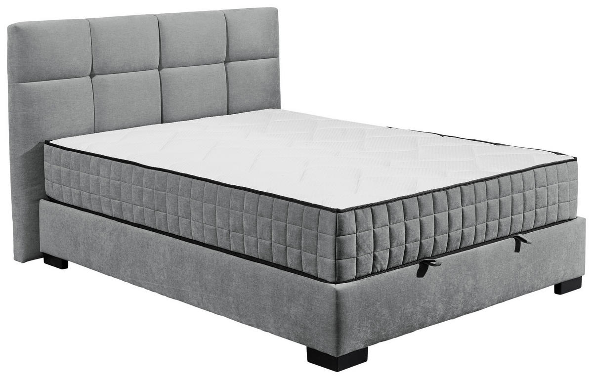BOXBETT 140/200 cm  in Anthrazit  - Anthrazit/Schwarz, Modern, Holzwerkstoff/Kunststoff (140/200cm) - MID.YOU