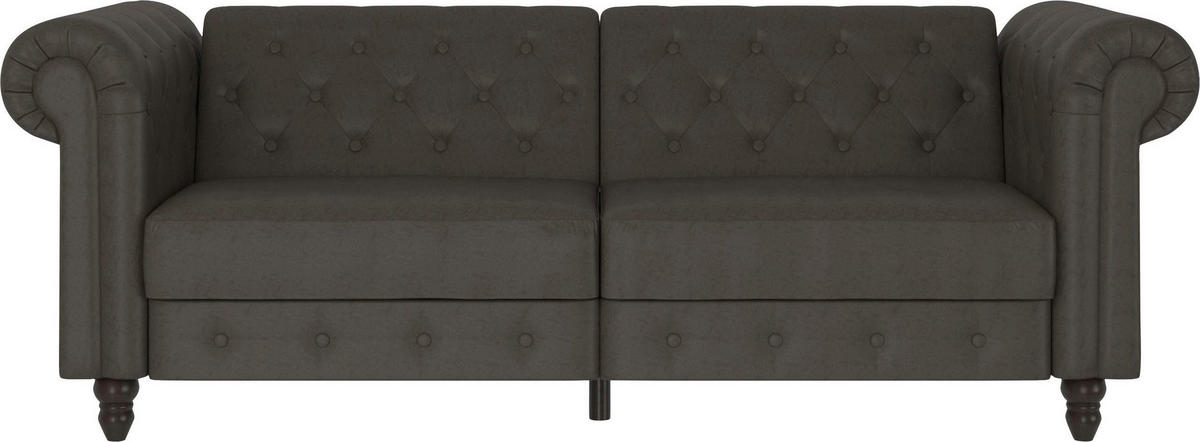 SCHLAFSOFA FIRENZE in Mikrofaser Anthrazit Vintage, Skandinavisch, Modern  - Anthrazit/Schwarz, Basics, Holz/Textil (236/83/87cm) - Livetastic