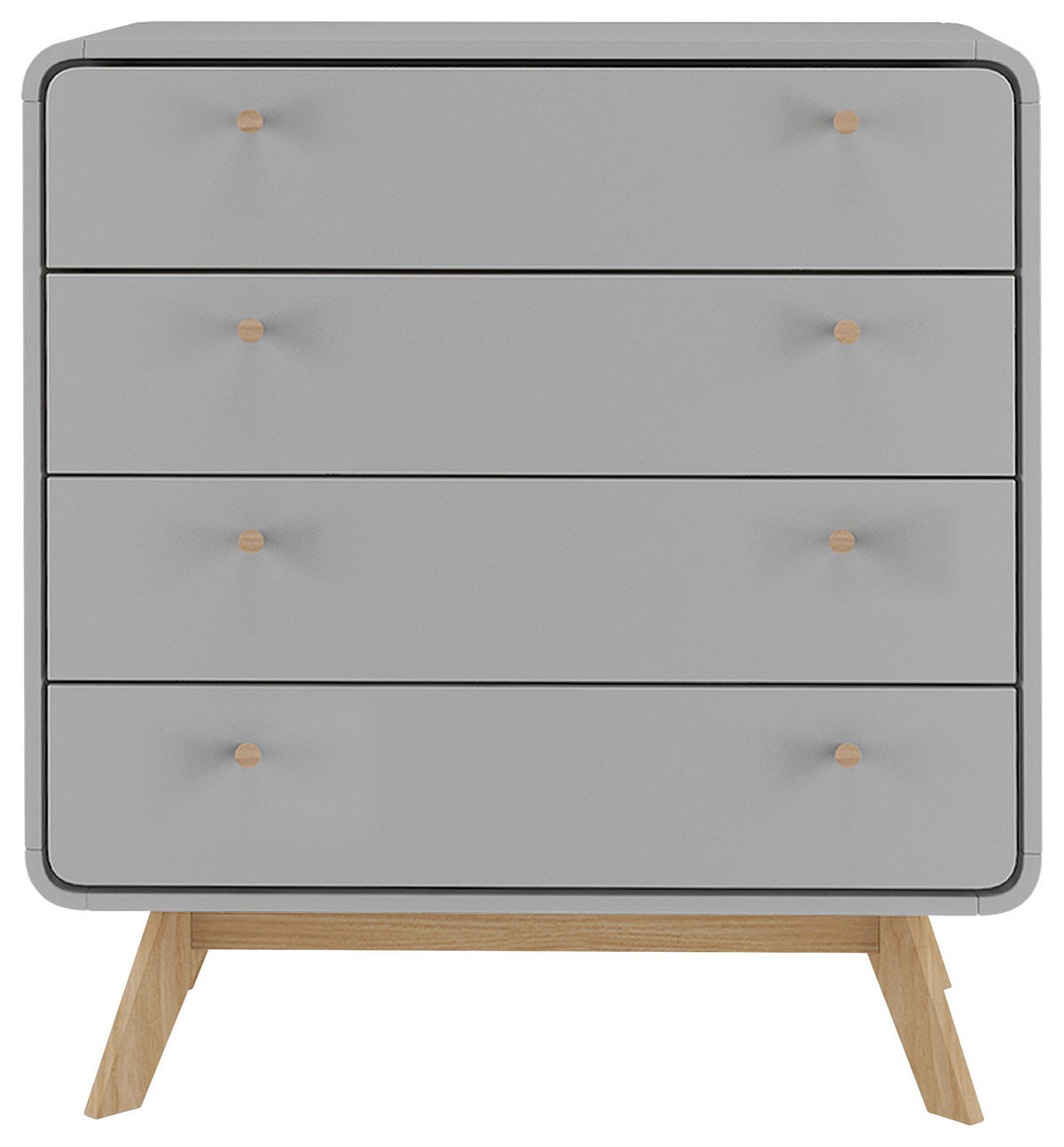 KOMMODE Cassie  in 80/88/39 cm  - Eichefarben/Grau, Design, Holzwerkstoff (80/88/39cm) - MID.YOU