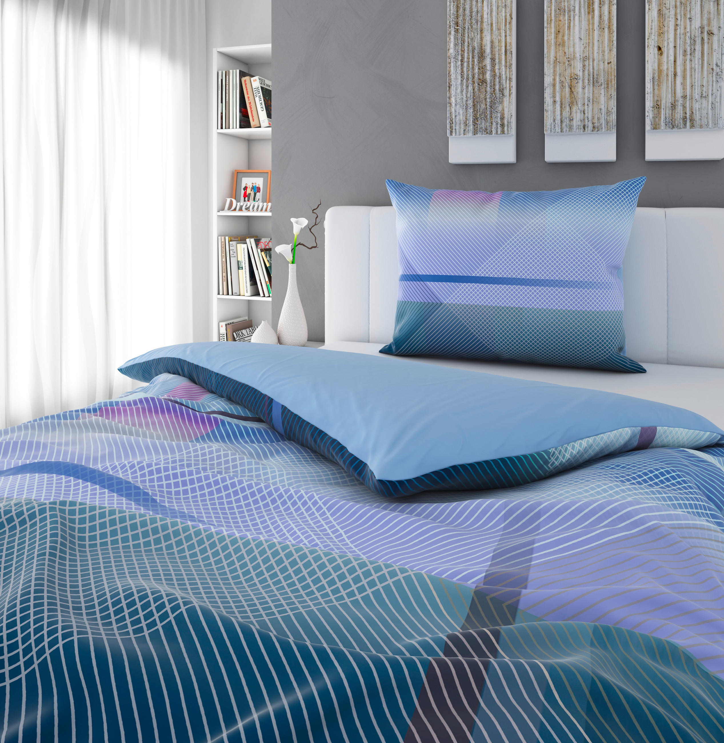 POSTEĽNÁ BIELIZEŇ, satén, lila, 140/200 cm - lila, Konventionell, textil (140/200cm) - Esposa