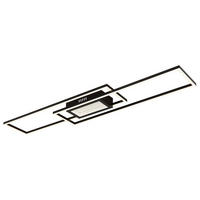 LED-DECKENLEUCHTE 96/19,6/5 cm   - Opal/Schwarz, Design, Kunststoff/Metall (96/19,6/5cm) - Globo