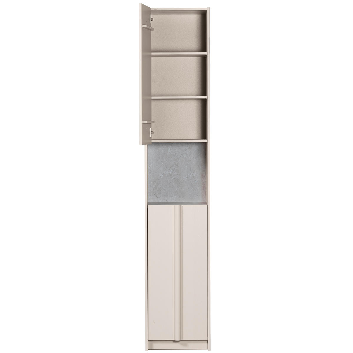 GARDEROBENSCHRANK Basu  in 40/210/42 cm  - Hellgrau, Design, Holz (40/210/42cm) - Livetastic