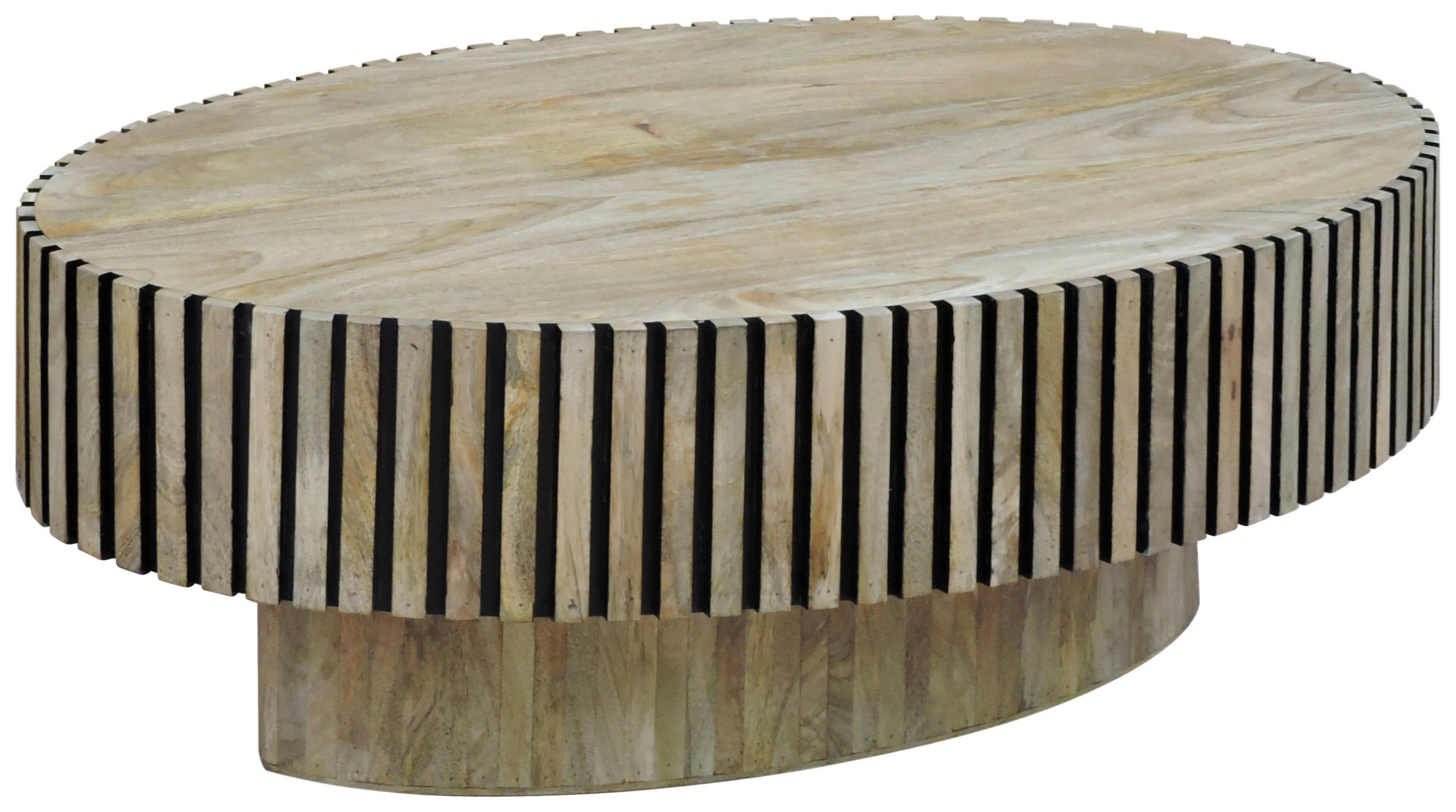 KLUBSKA MIZA, naravne barve, črna  - črna/naravne barve, Design, les (110/60/35cm) - Ambia Home