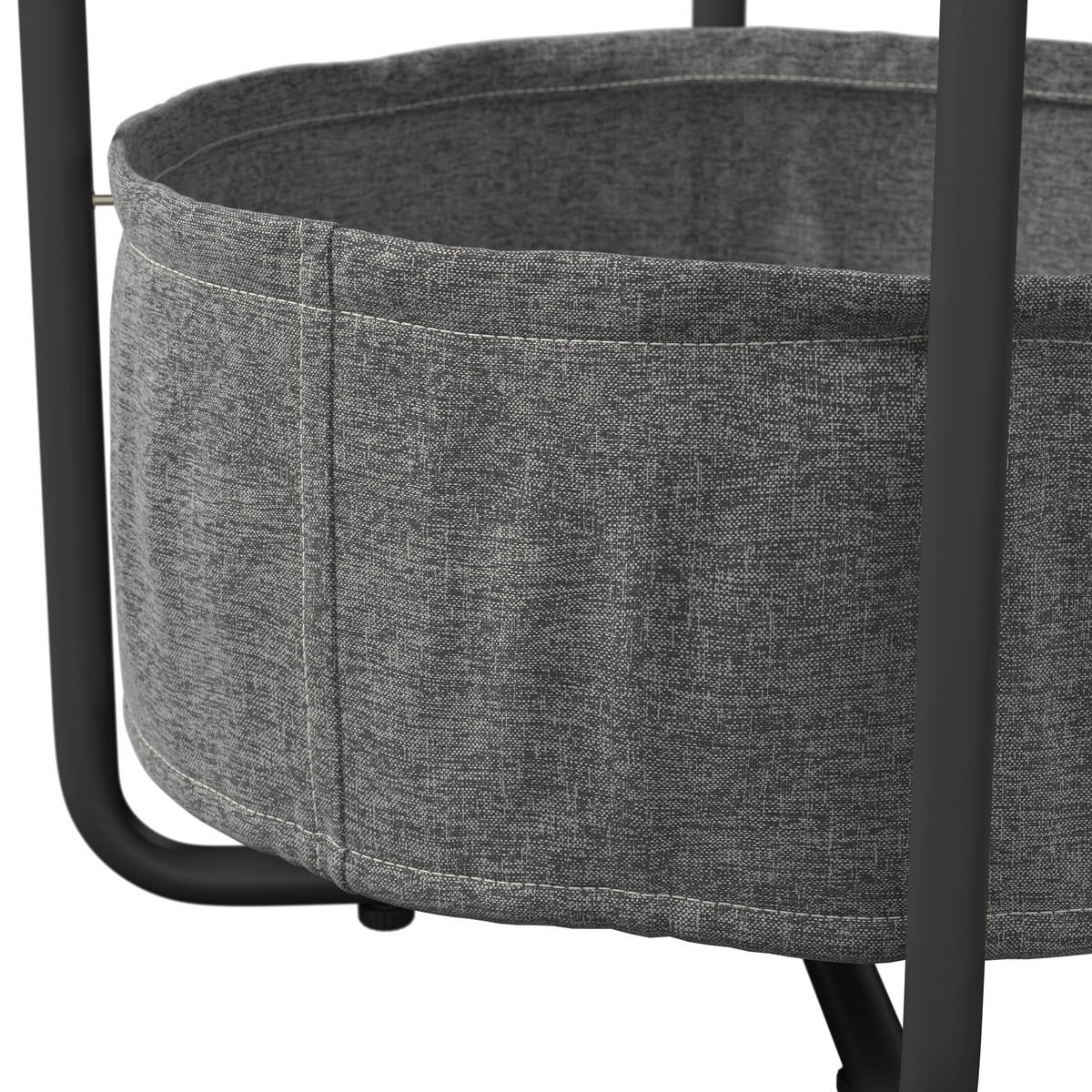 SIDOBORD i metall, textil 50/50/51 cm  - antracit, Design, metall/textil (50/50/51cm) - Ambia Garden