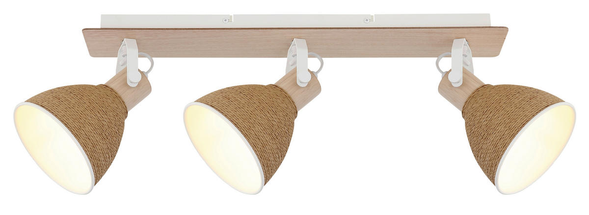 STRAHLER Lyndon 63/17,5/19 cm  - Braun/Weiß, Natur, Holz/Papier (63/17,5/19cm) - Globo