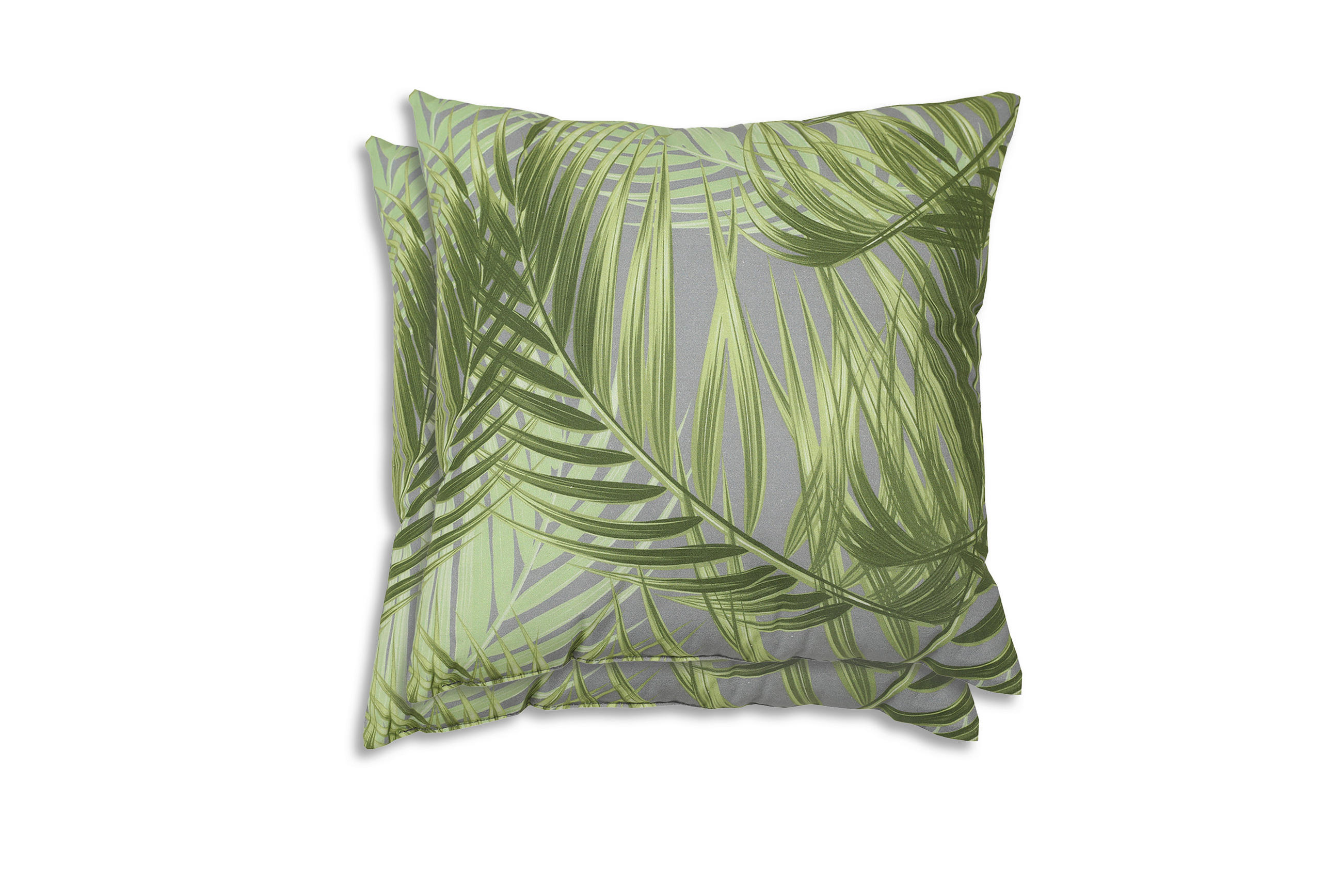 ZIERKISSENSET 2-teilig 48/48 cm  - Grau/Grün, KONVENTIONELL, Textil (48/48cm)