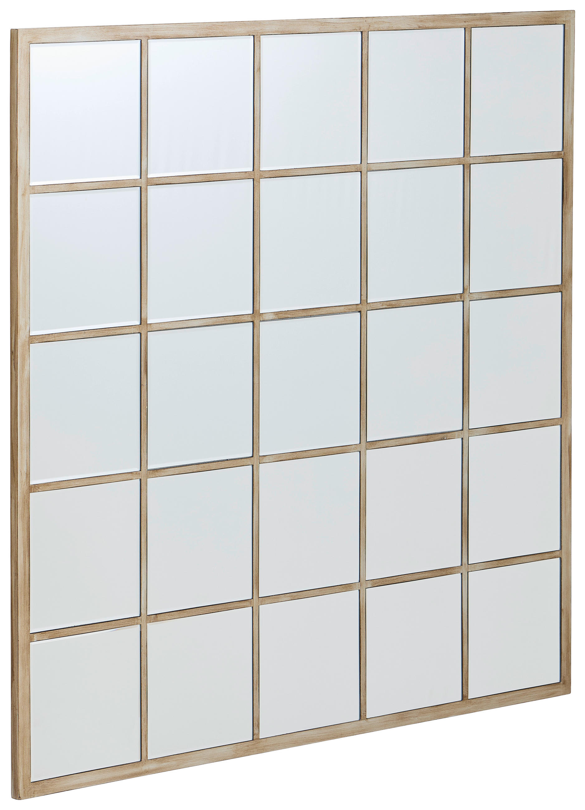 WANDSPIEGEL 100/100/1,5 cm    in quadratisch  - Klar/Goldfarben, Design, Glas/Holzwerkstoff (100/100/1,5cm) - MID.YOU