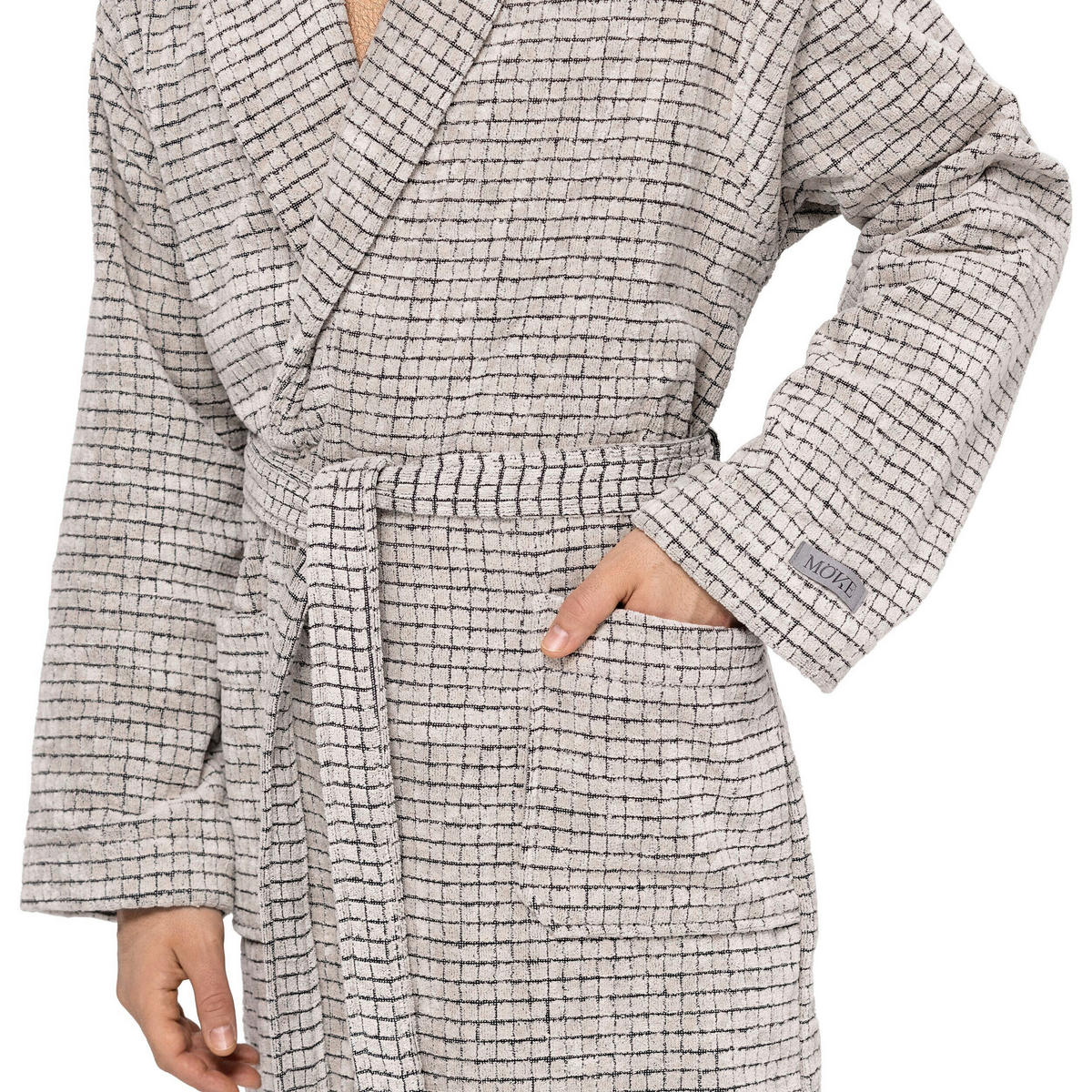 BADEMANTEL M Unisex  - Naturfarben, Basics, Textil (Mnull) - Moeve