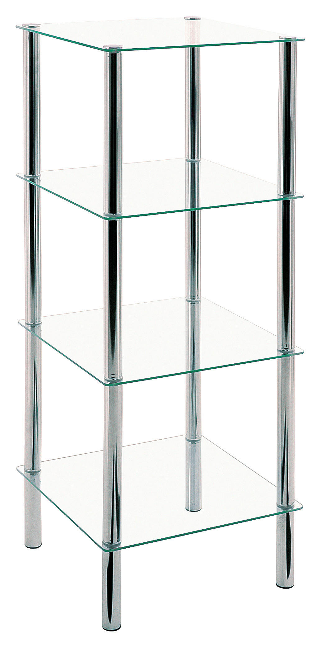 REGAL 39/107/39 cm barve kroma  - barve kroma, Design, kovina/steklo (39/107/39cm) - Boxxx