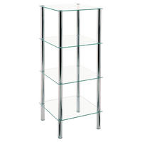 REGAL 39/107/39 cm barve kroma  - barve kroma, Design, kovina/steklo (39/107/39cm) - Boxxx