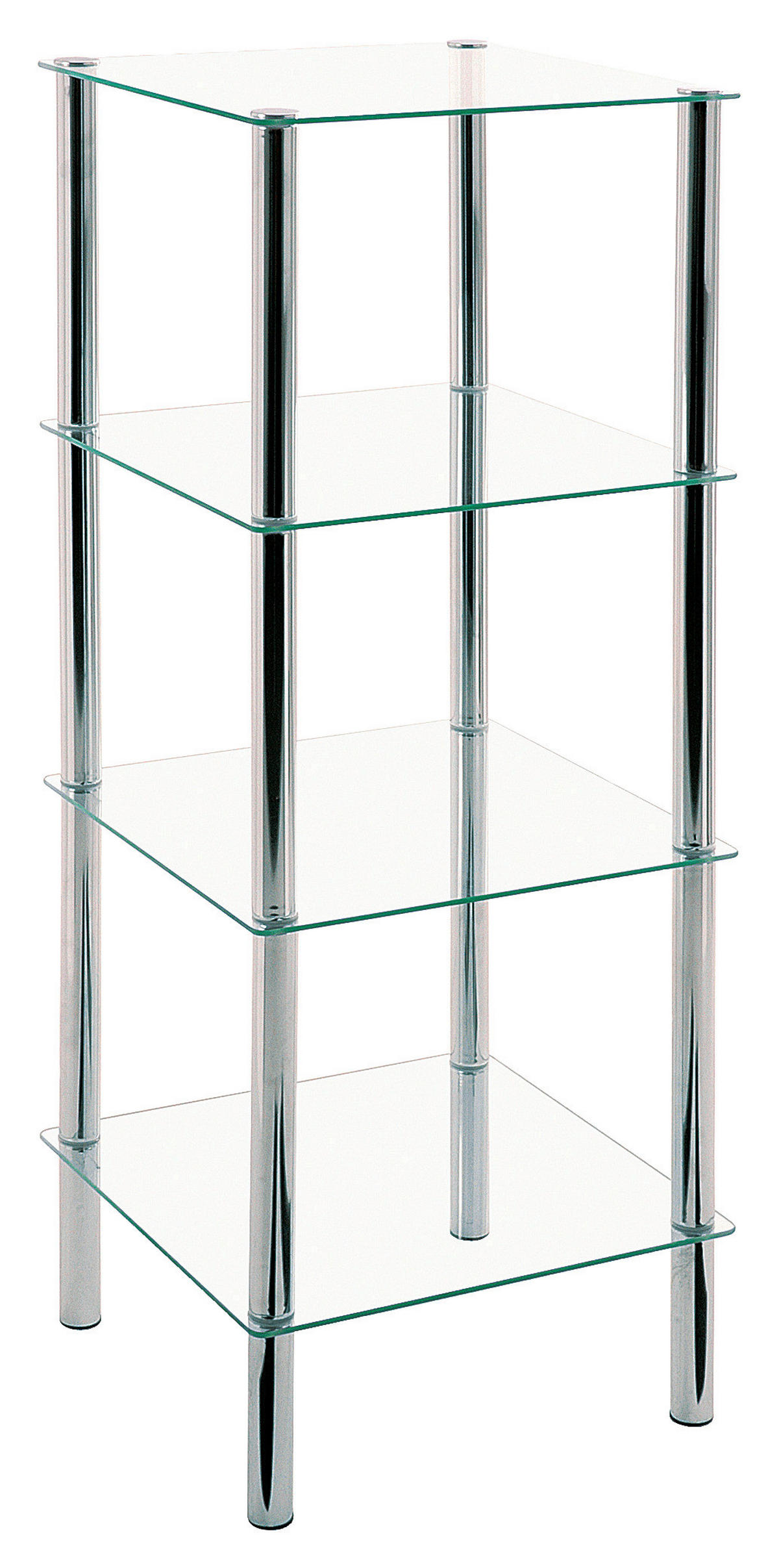 REGAL 39/107/39 cm barve kroma  - barve kroma, Design, kovina/steklo (39/107/39cm) - Boxxx