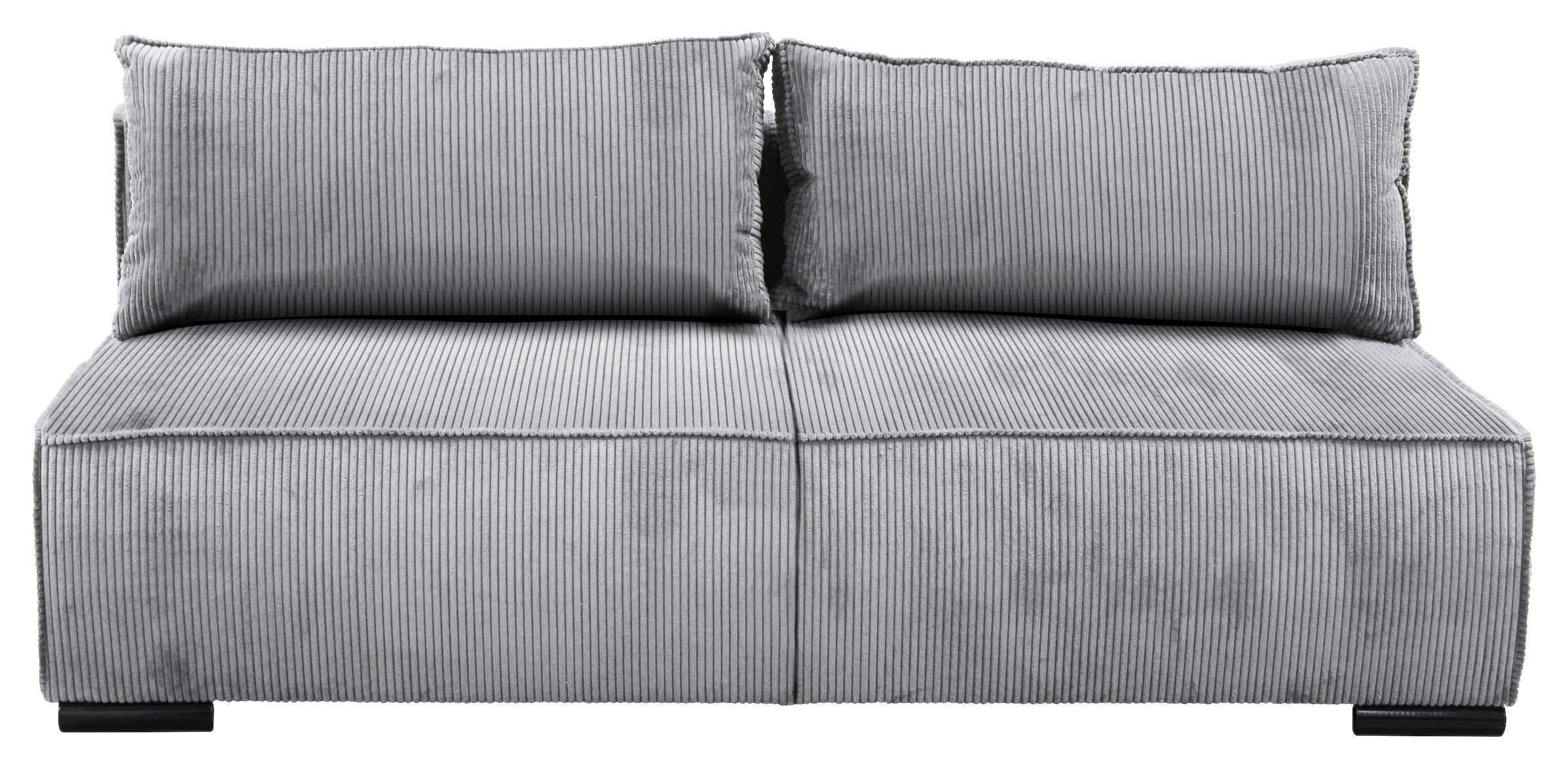 SCHLAFSOFA  mit Bettkasten erhältlich, Bettfunktion erhältlich Struktur Grau  - Schwarz/Grau, Design, Kunststoff/Textil (202/90/99cm) - MID.YOU