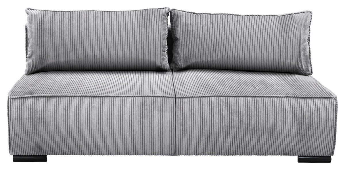 SCHLAFSOFA  mit Bettkasten erhältlich, Bettfunktion erhältlich Struktur Grau  - Schwarz/Grau, Design, Kunststoff/Textil (202/90/99cm) - MID.YOU