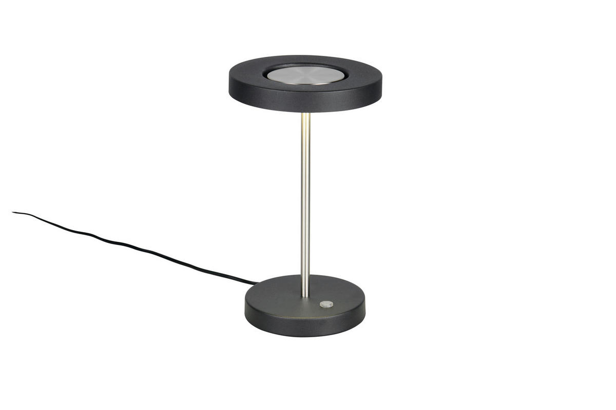 LED-TISCHLEUCHTE 18/30 cm  - Schwarz/Nickelfarben, Design, Metall (18/30cm) - Trio Leuchten