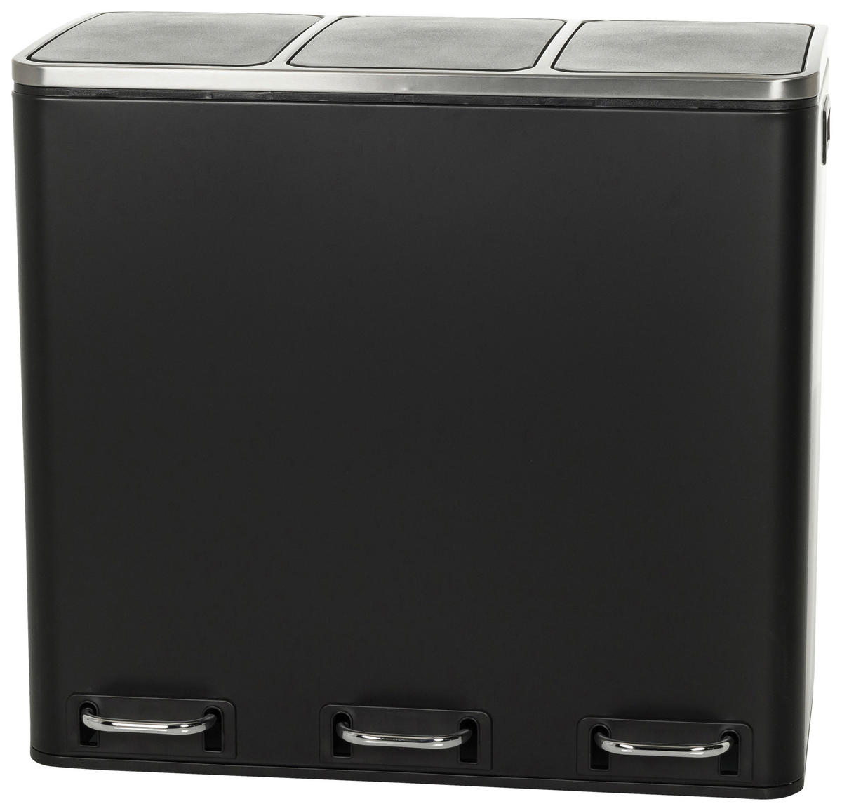 ABFALLSAMMLER 3 x 18  L  - Schwarz, MODERN, Kunststoff/Metall (61.0/56.0/31.5cm) - MID.YOU