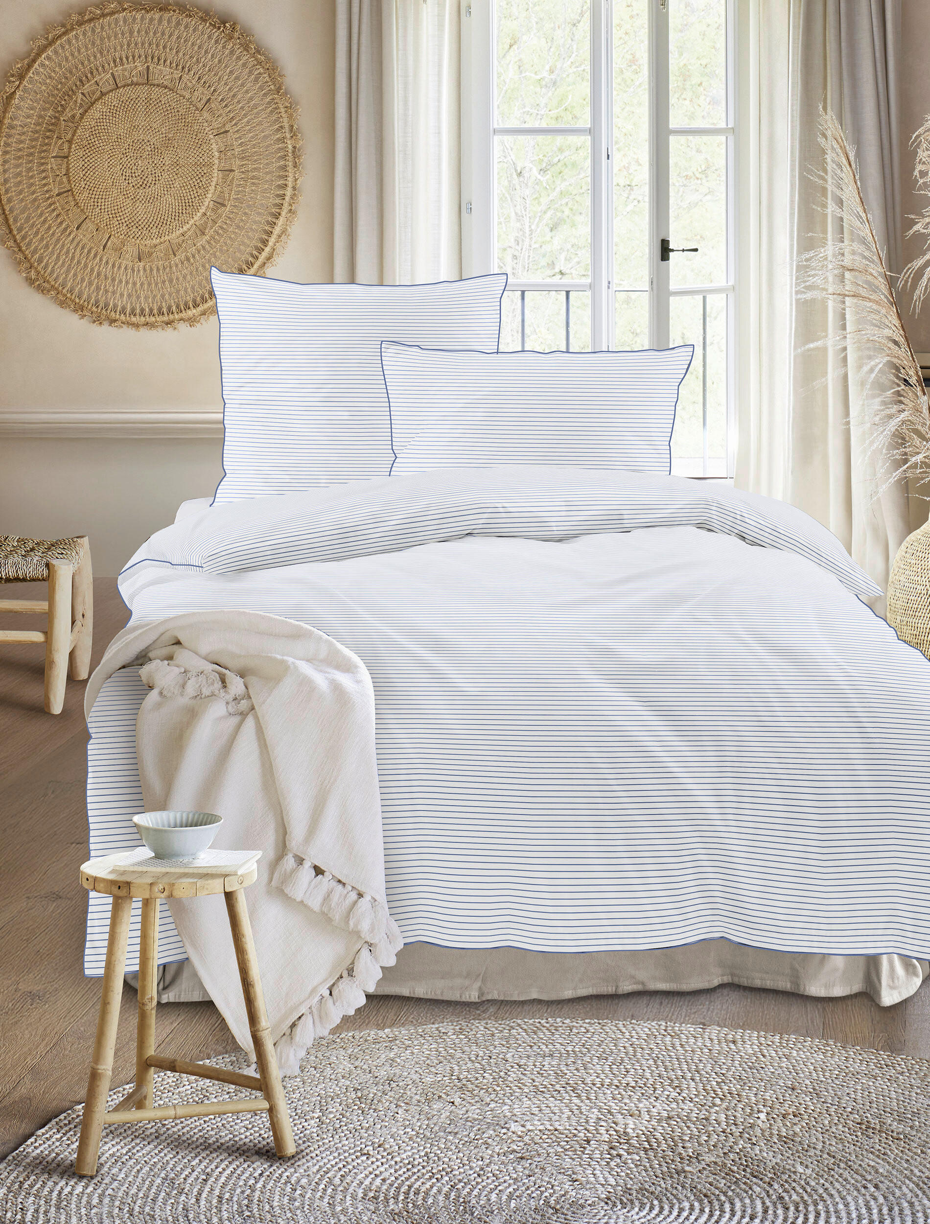 BETTWÄSCHE Makosatin 135/200 cm  - Weiß, KONVENTIONELL, Textil (135/200cm) - Irisette