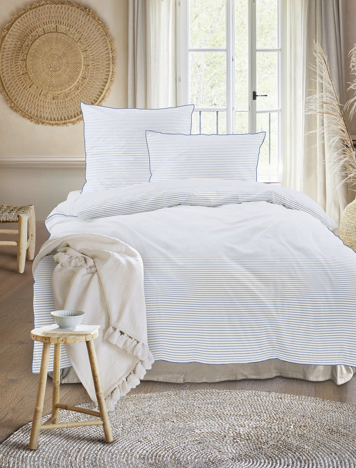 BETTWÄSCHE Makosatin 155/200 cm  - Weiß, KONVENTIONELL, Textil (155/200cm) - Irisette