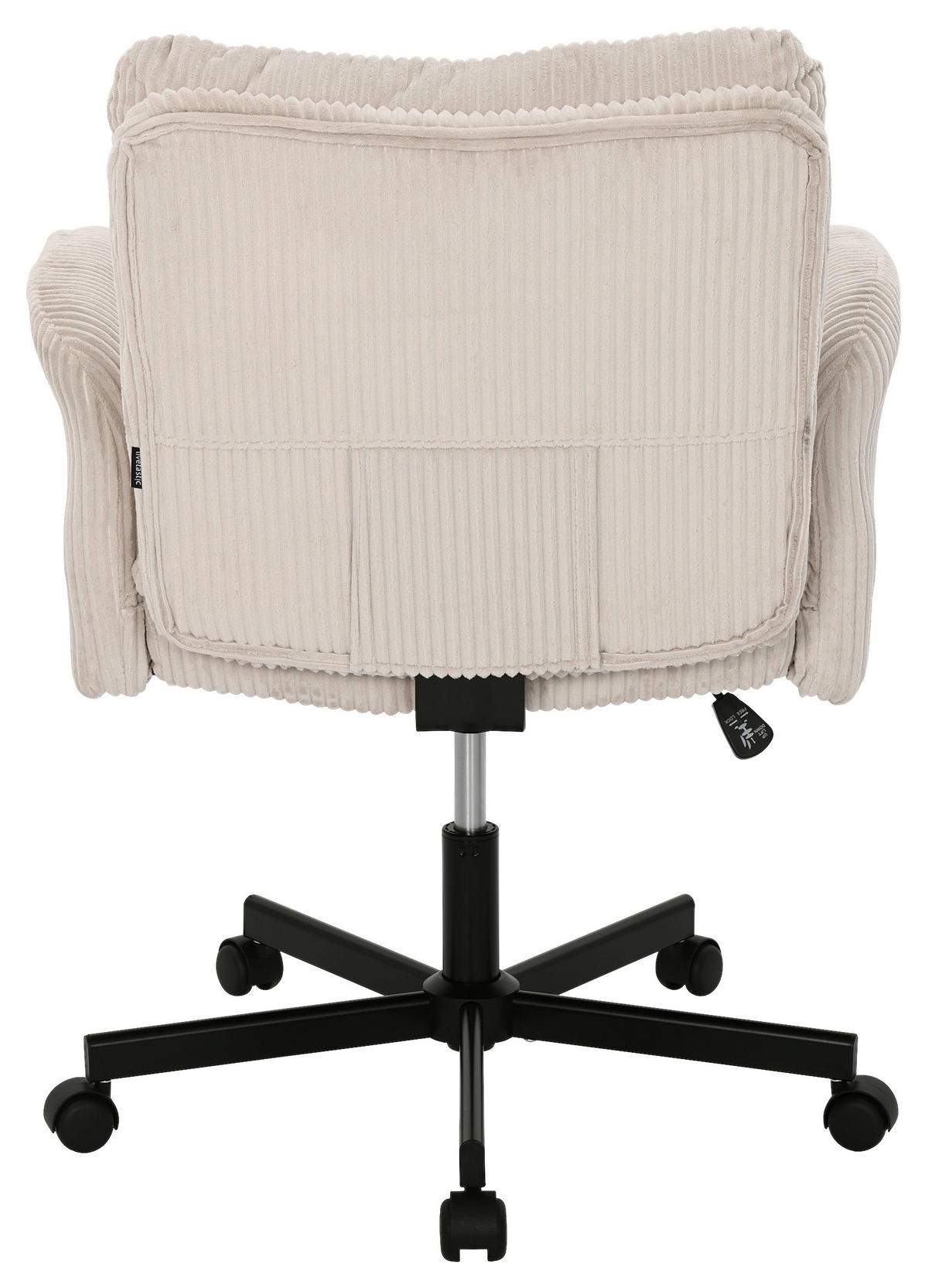 DREHSTUHL Cord Beige  - Beige/Schwarz, Modern, Holz/Kunststoff (73/85-95/65cm) - Livetastic