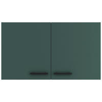 KÜCHENOBERSCHRANK 100/57,6/34,6 cm  in Anthrazit, Dunkelgrün  - Dunkelgrün/Anthrazit, Basics, Holzwerkstoff/Metall (100/57,6/34,6cm) - Optifit